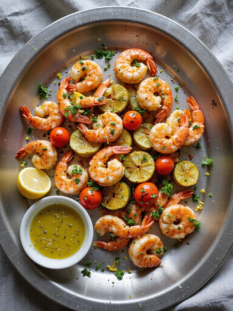 lemony herbed olive oil shrimp