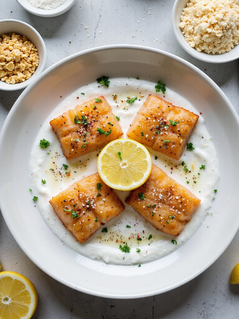 lemony yogurt brined panko crust