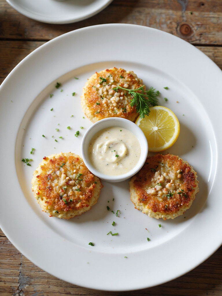 light lemon herb crab cakes