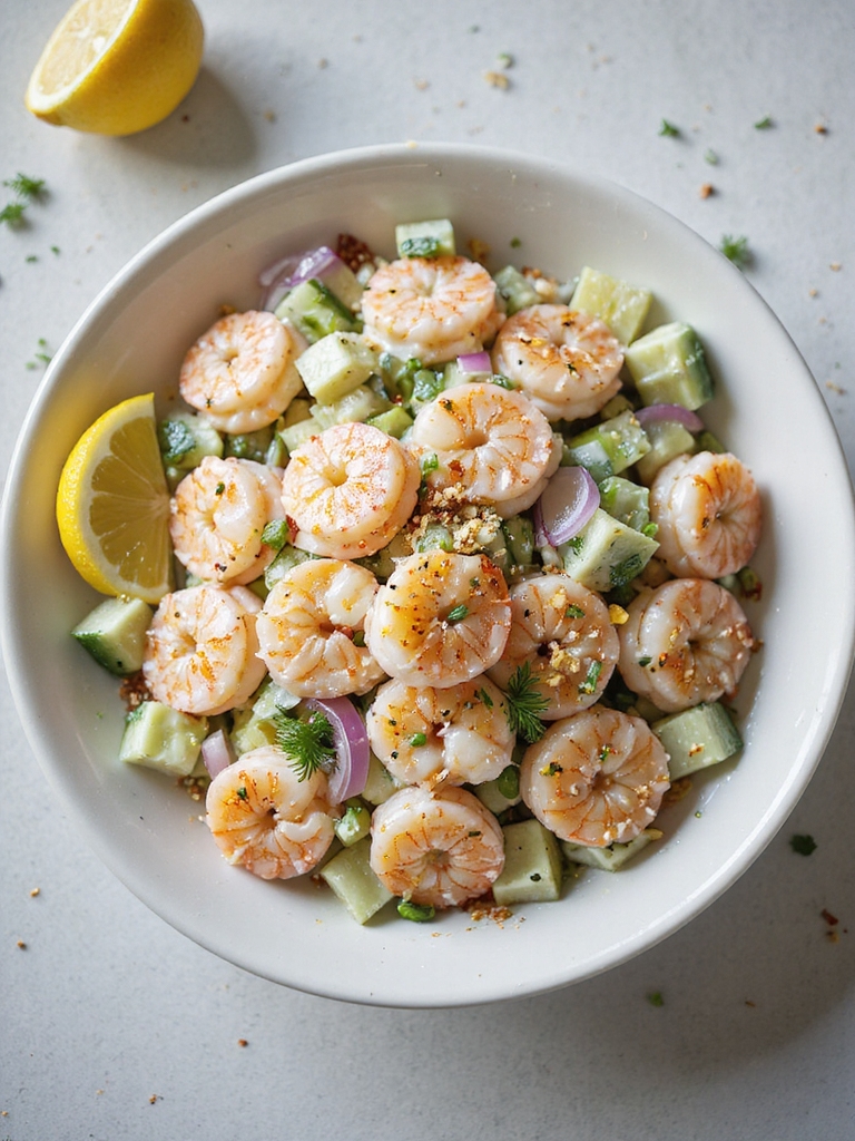 light refreshing shrimp salad