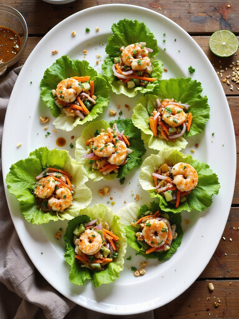 light shrimp lettuce wraps
