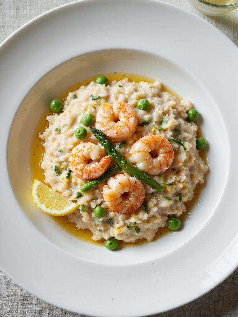 lightened creamy shrimp risotto