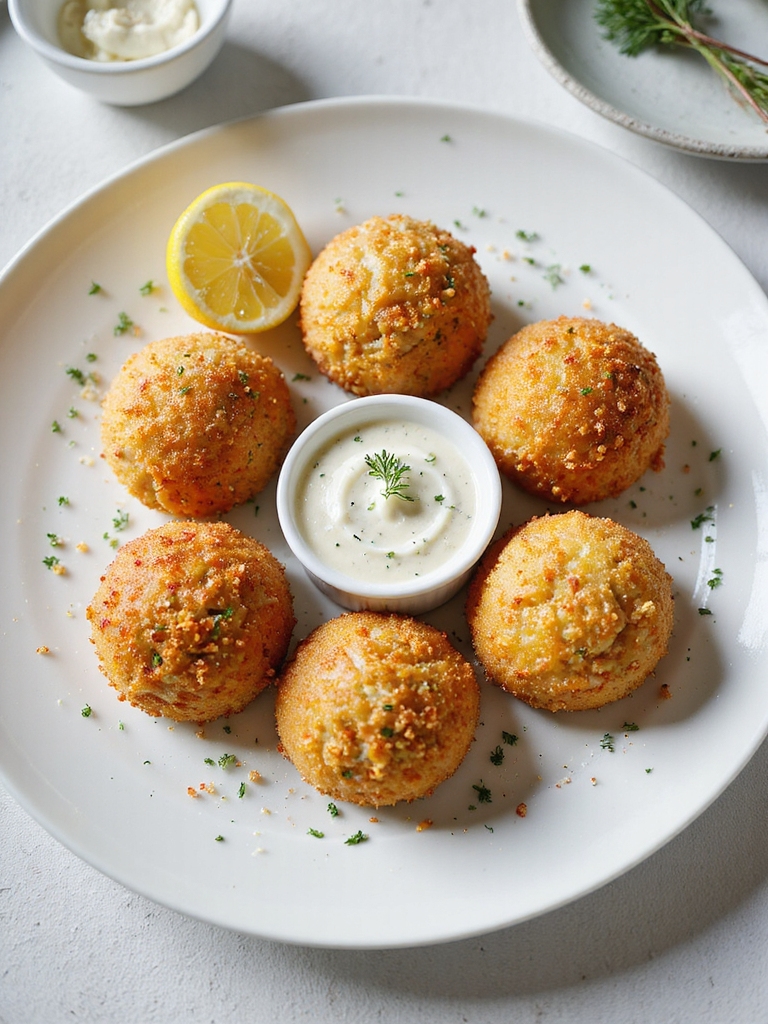 lighter baked crab balls