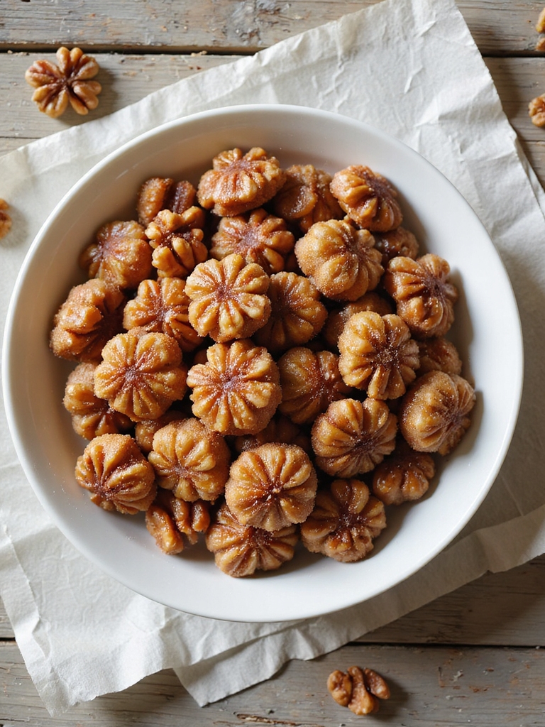 lightly caramelized crunchy walnuts