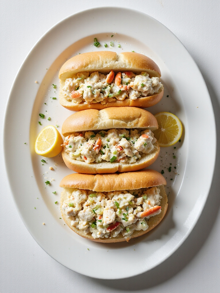 lightly dressed lump crab roll