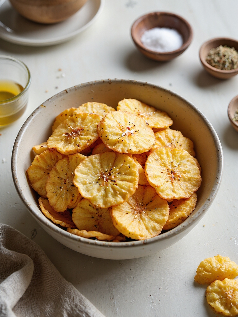 lightly oiled salted chips