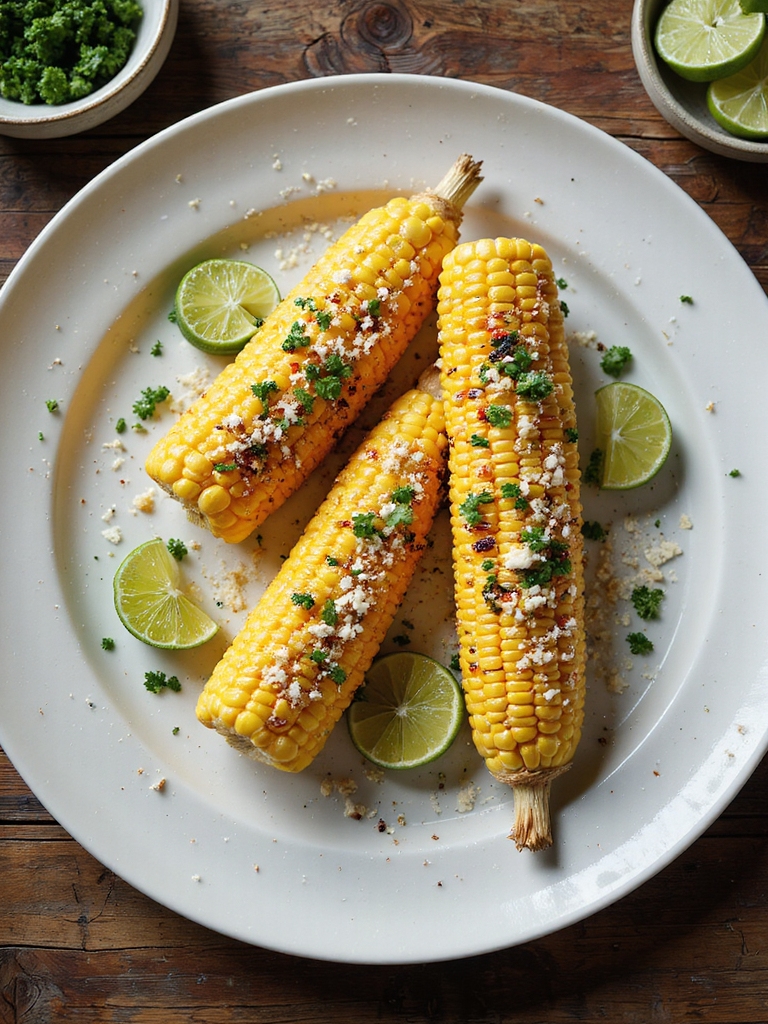 lime chili cotija air fried corn