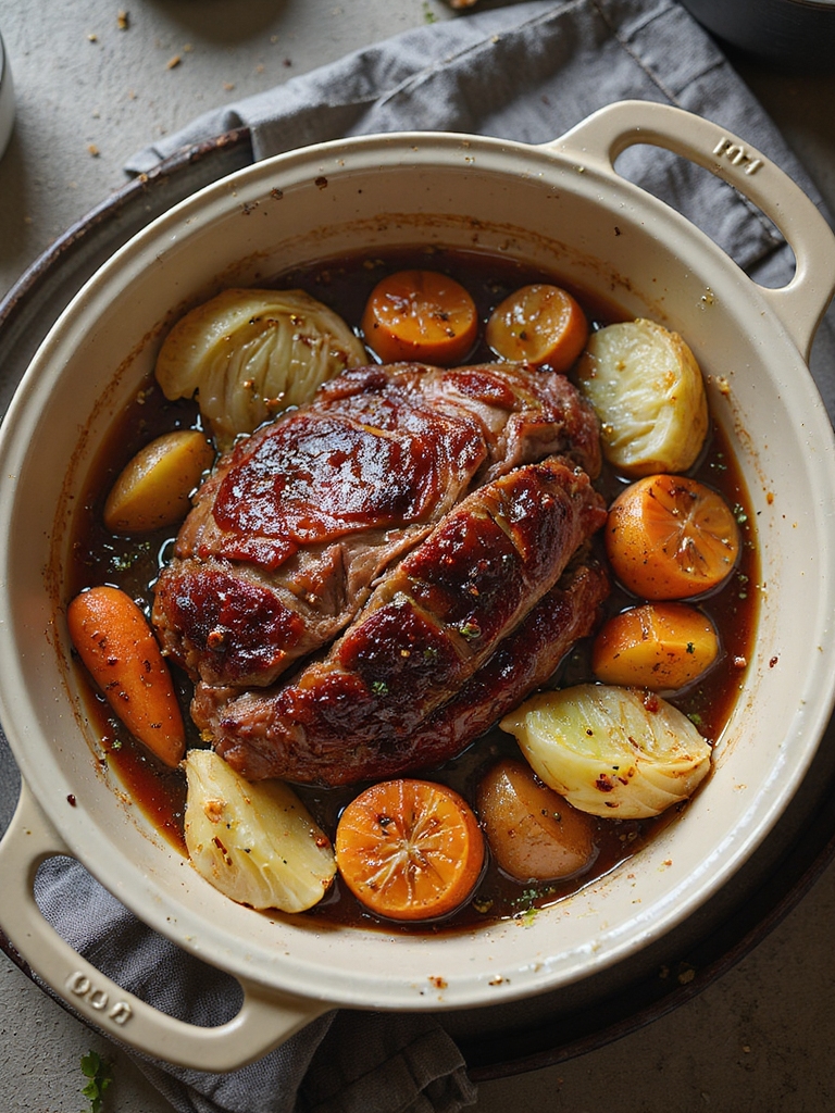low and slow roasted corned beef