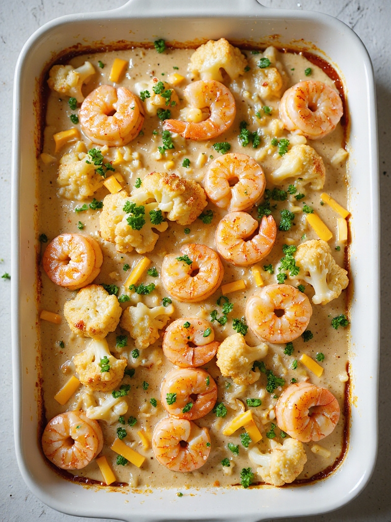 low carb creamy shrimp casserole