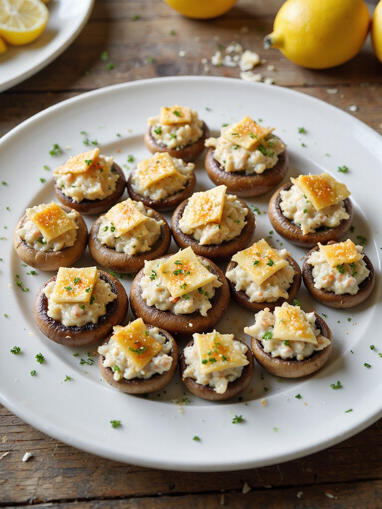 lump crab parmesan stuffed mushrooms