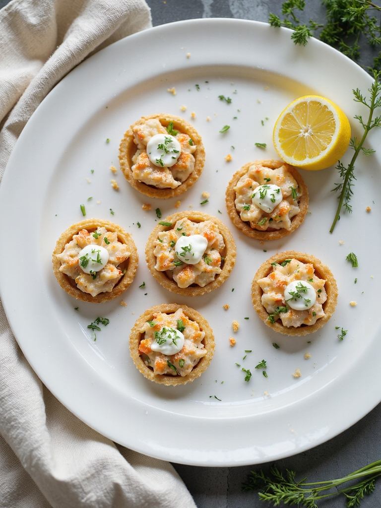 lump crab tartlets with cr me