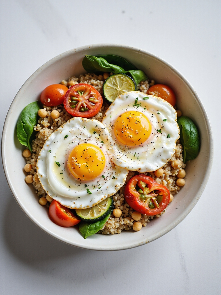 make ahead air fried egg bowls