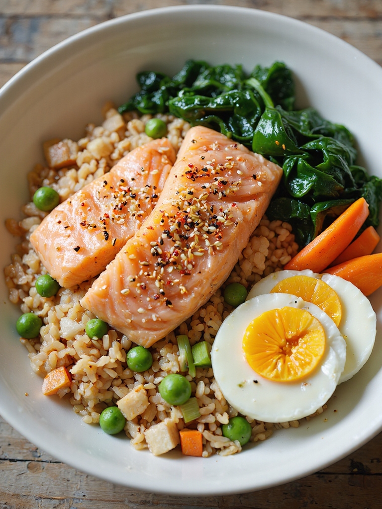 make ahead salmon fried rice