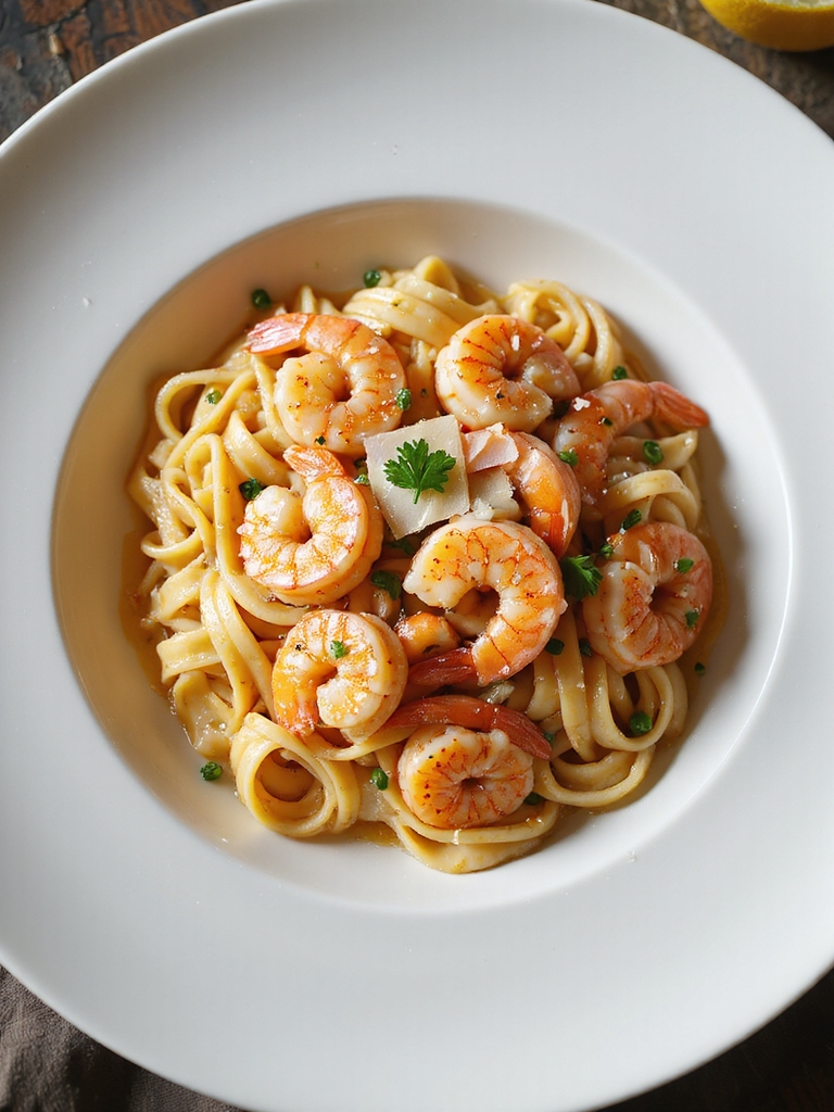 make ahead silky shrimp fettuccine
