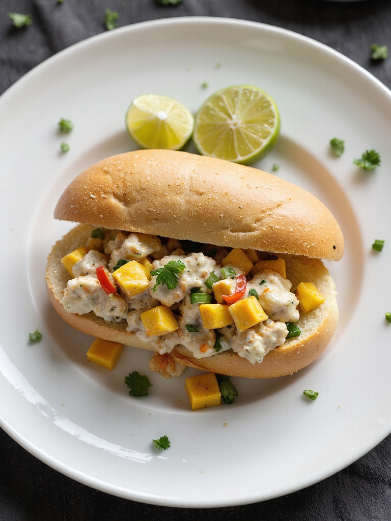 mango chile crab roll