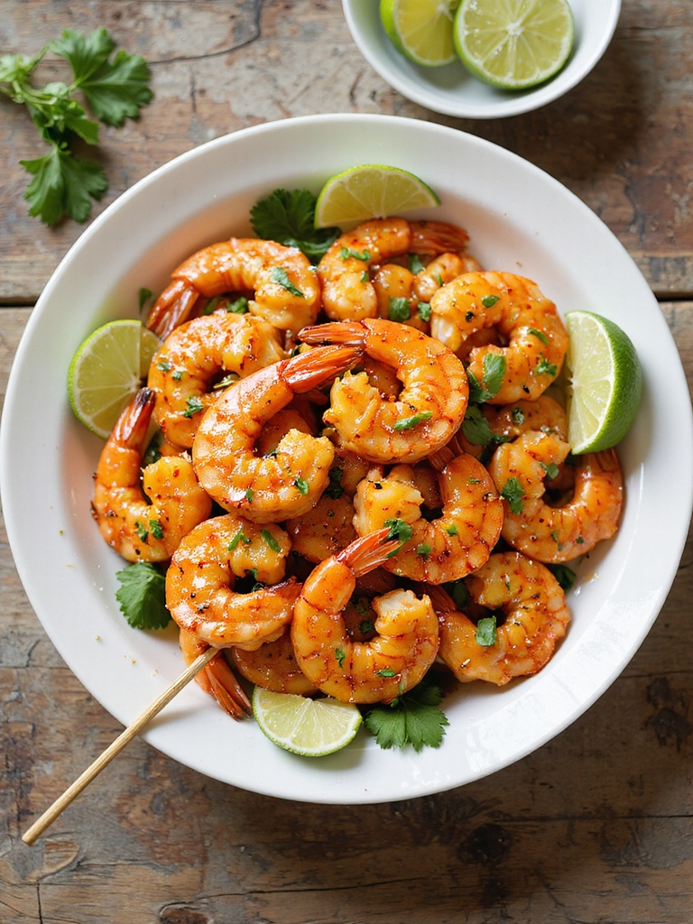 mango habanero glazed grilled shrimp