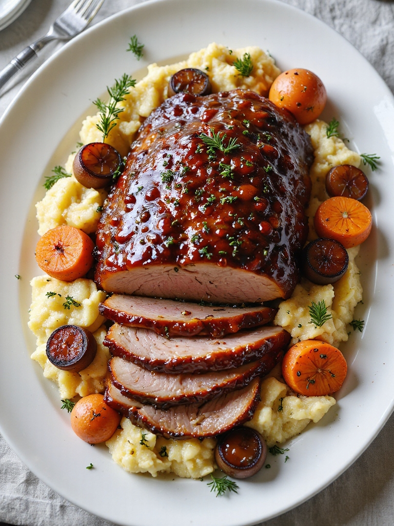 maple balsamic glazed pork roast