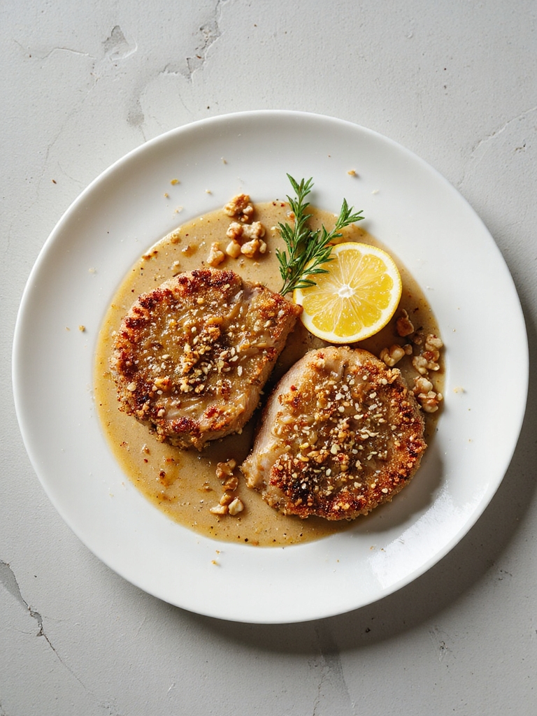 maple dijon crunch topped pork