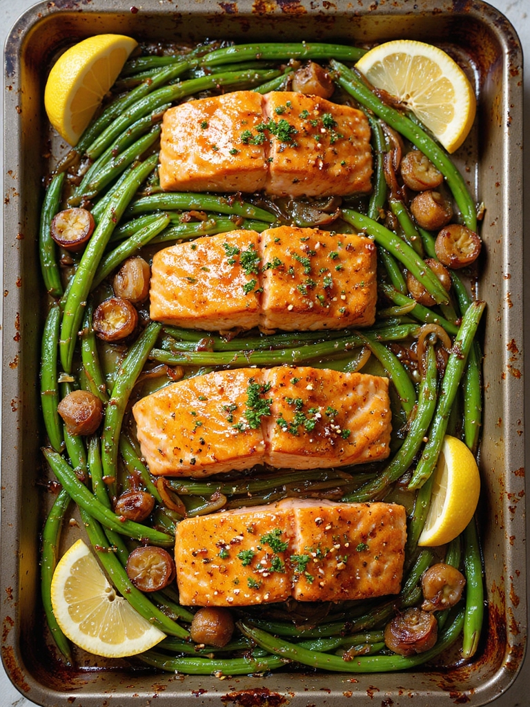 maple mustard salmon sheet pan