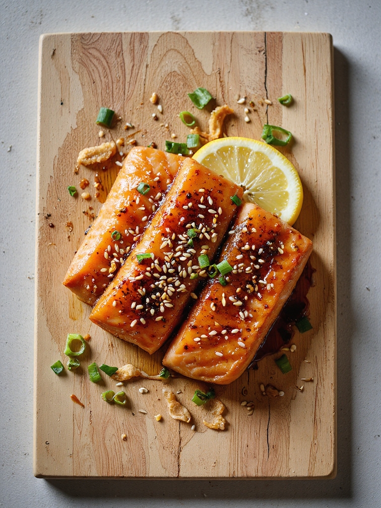 maple soy glazed cedar salmon