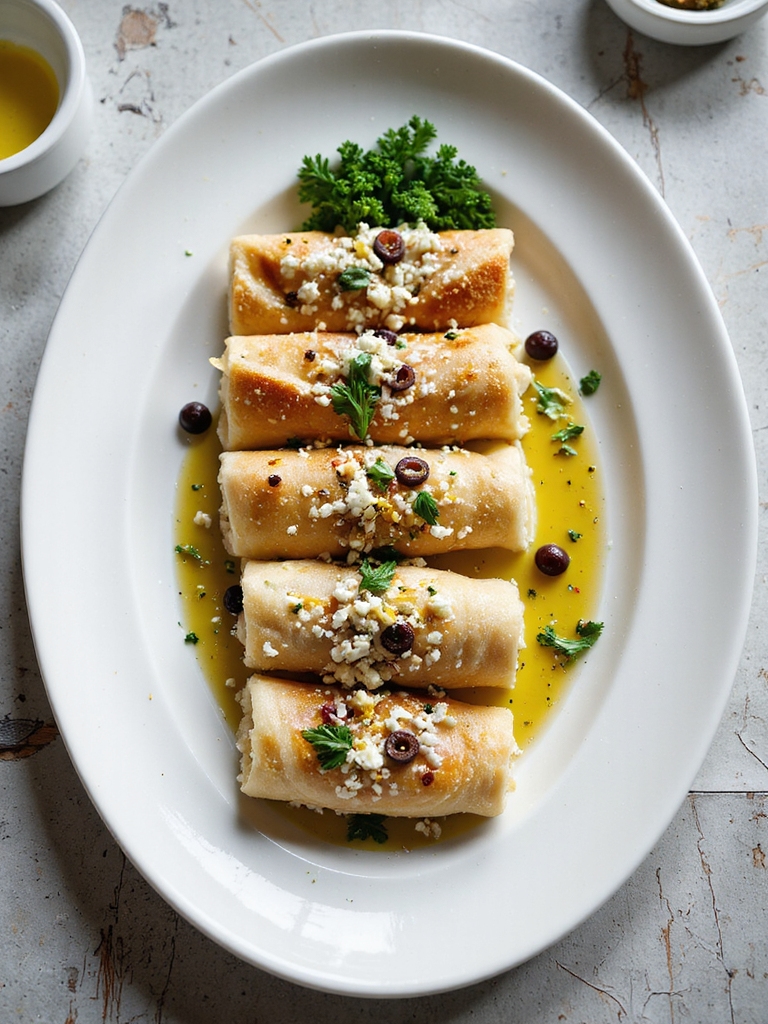 mediterranean flaky fish rolls