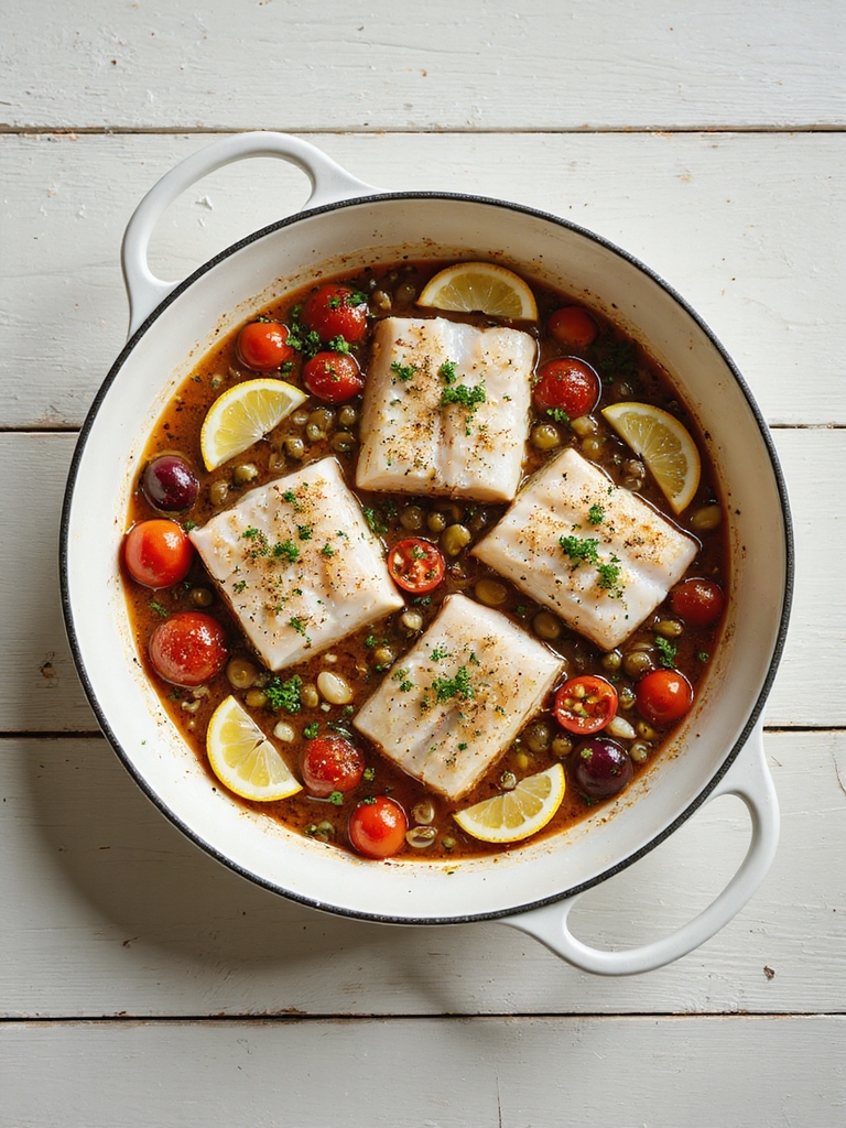 mediterranean skillet baked fish