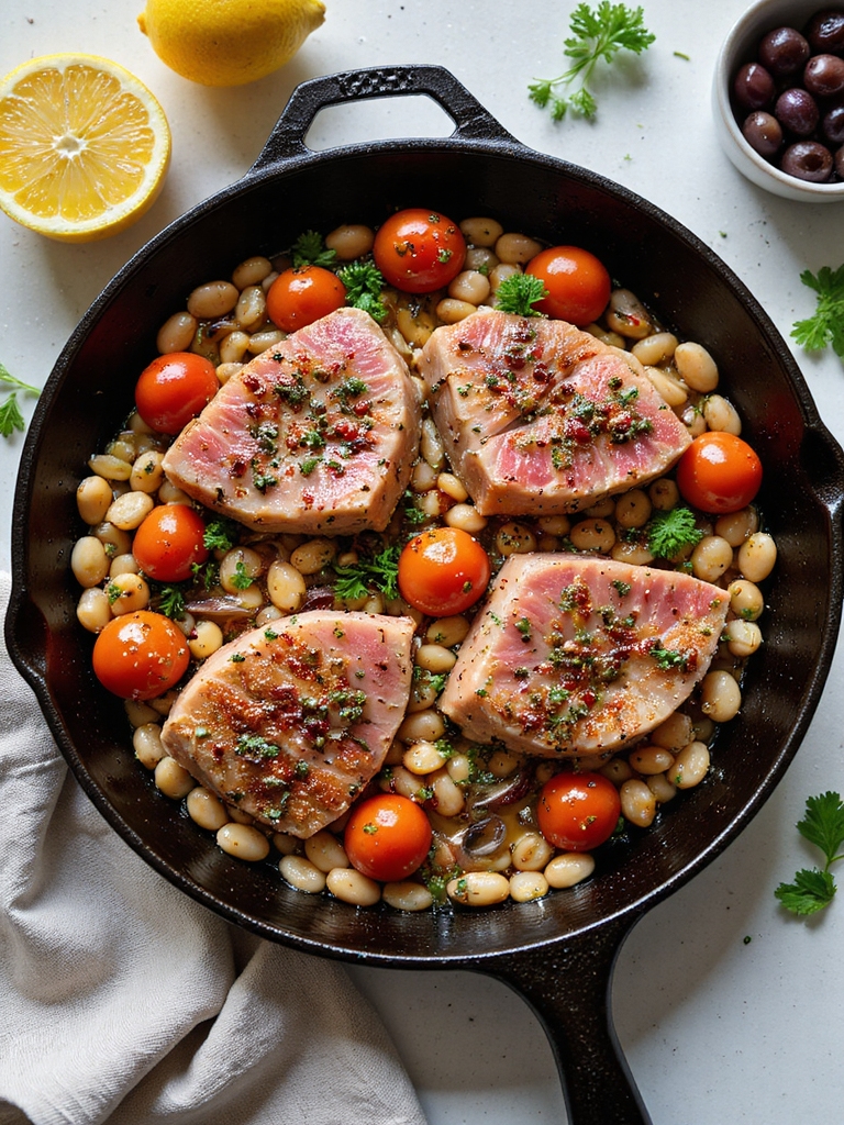 mediterranean tuna and beans
