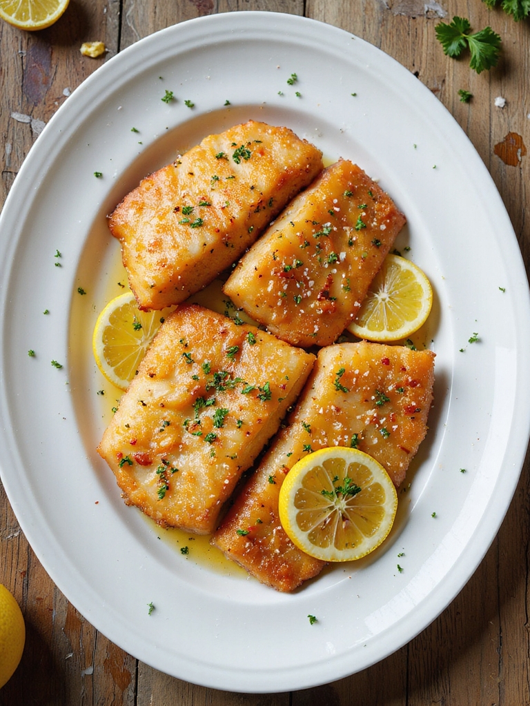 mild lemon butter air fried cod
