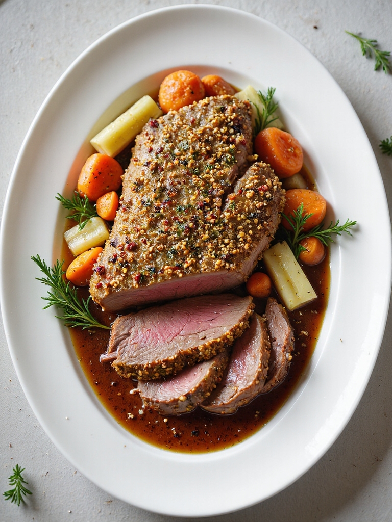 mustard garlic crusted chuck roast