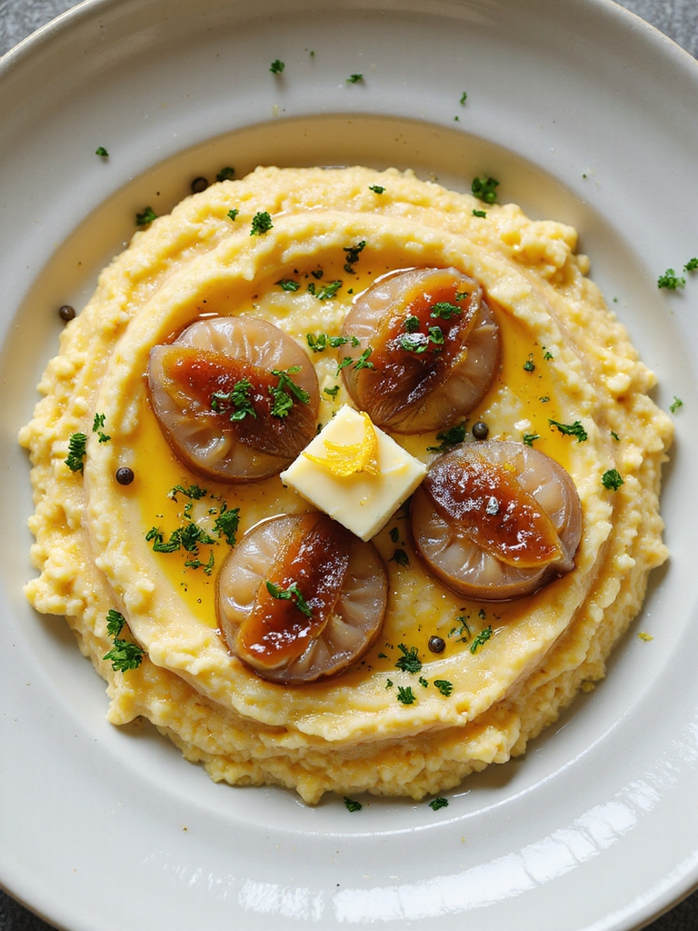 olive oil poached anchovies polenta