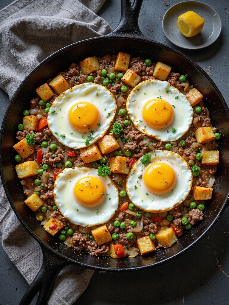 one pan beef potato hash