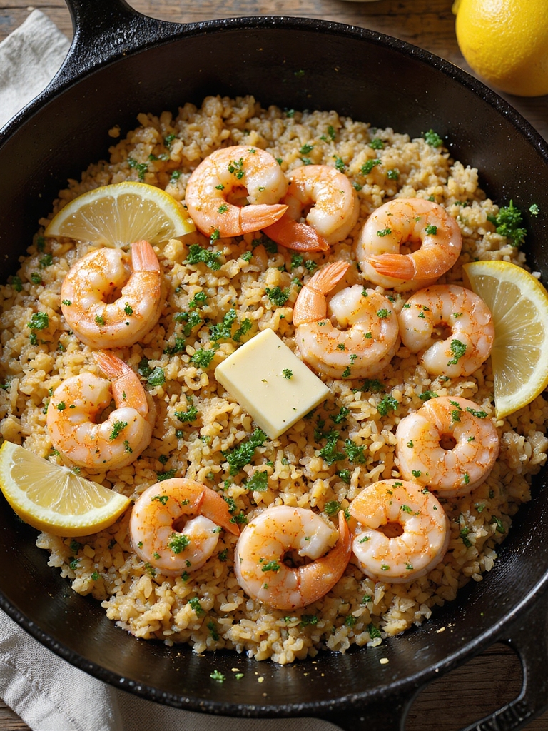 one pan garlic butter shrimp