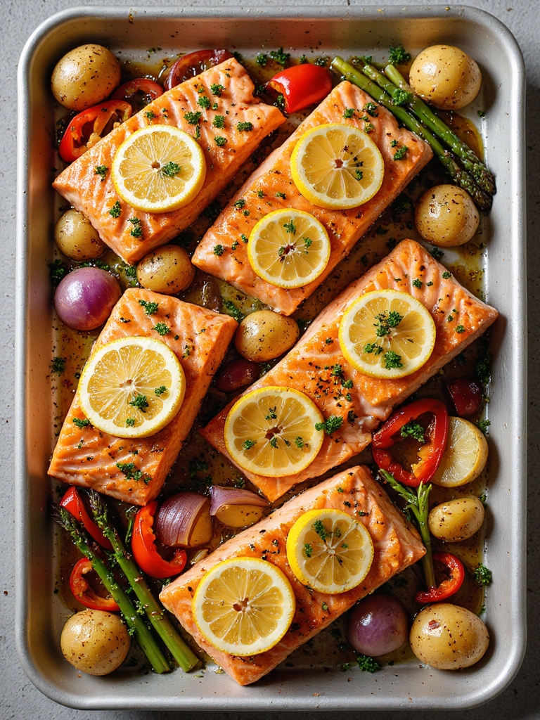 one pan lemon salmon roast