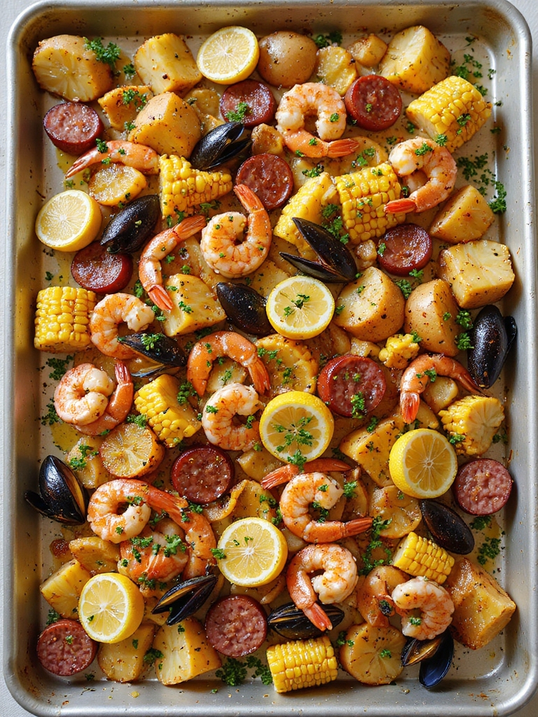 one pan old bay seafood feast