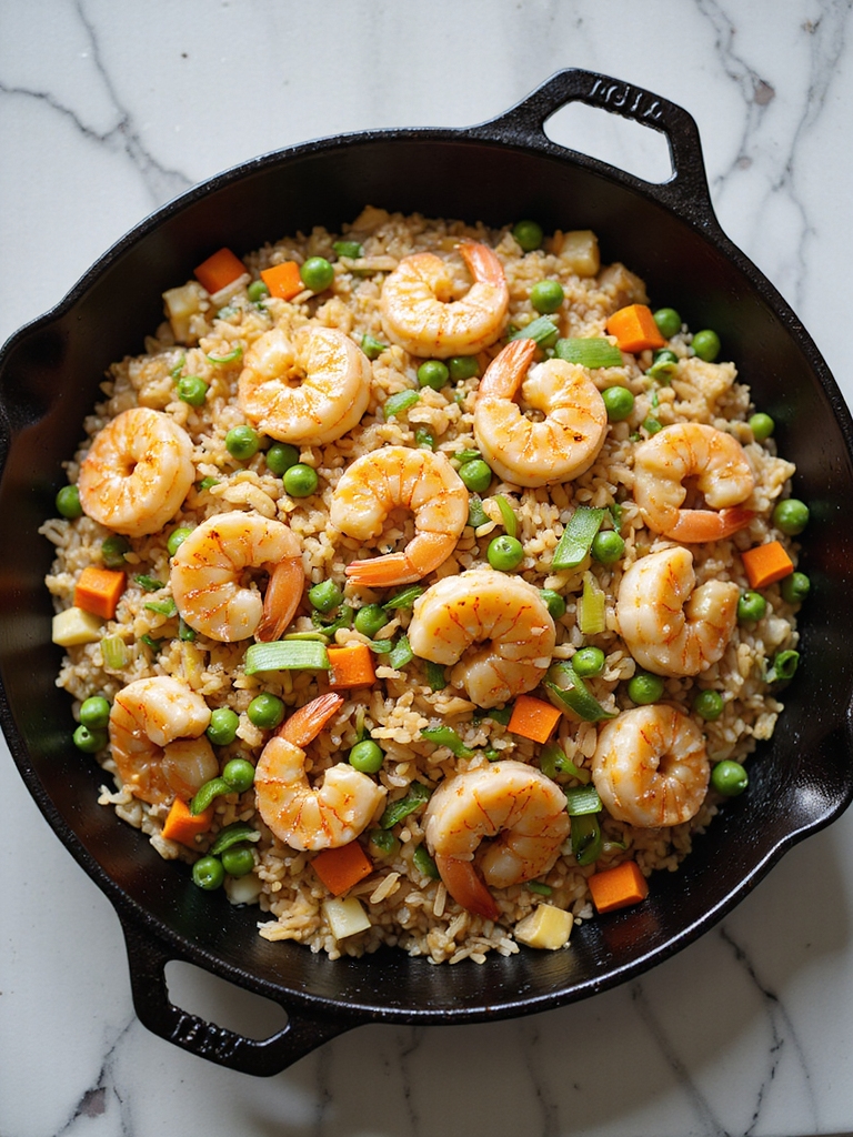 one pan shrimp fried rice
