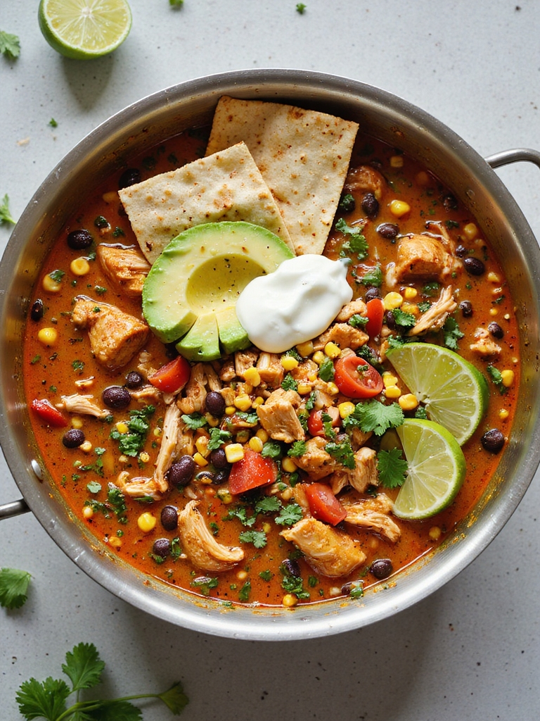 one pot smoky chicken tortilla