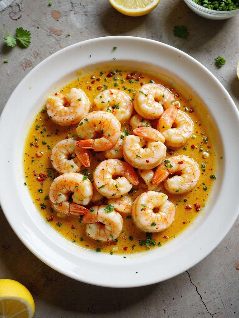 pan seared garlic butter shrimp