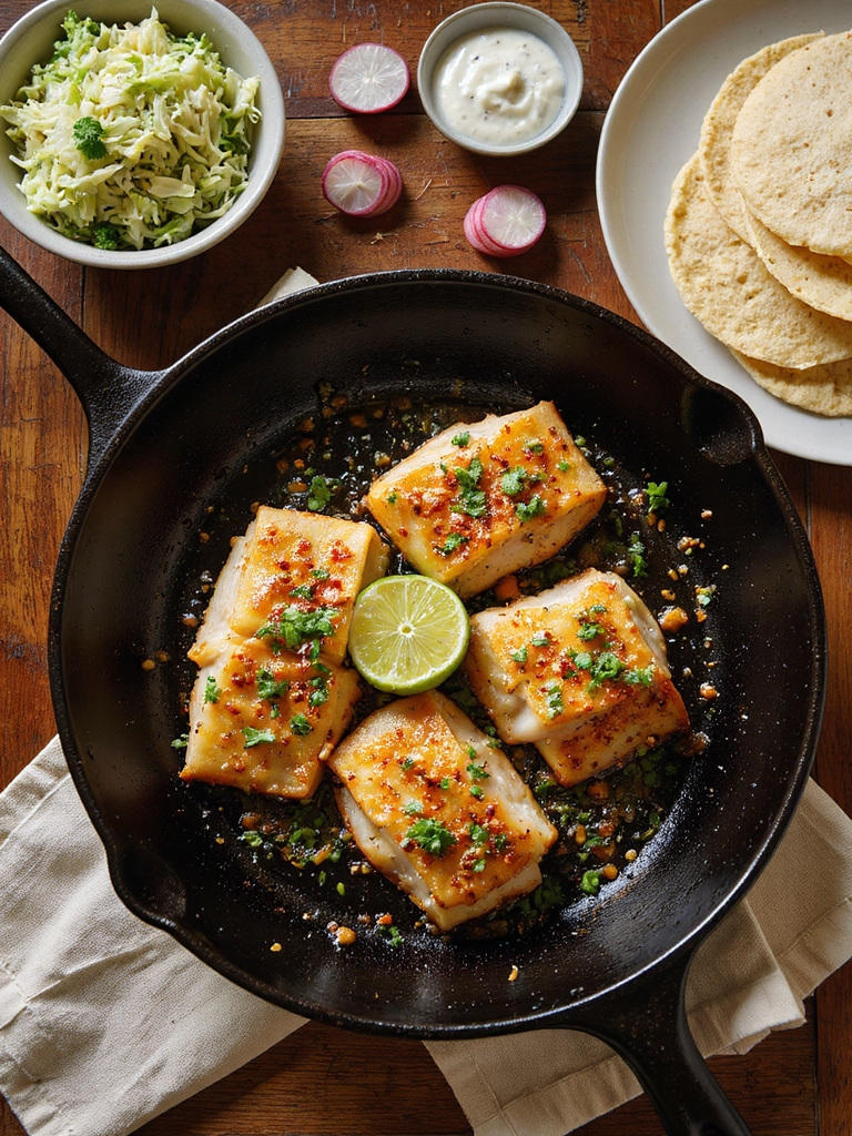 pan seared smoky fish tacos