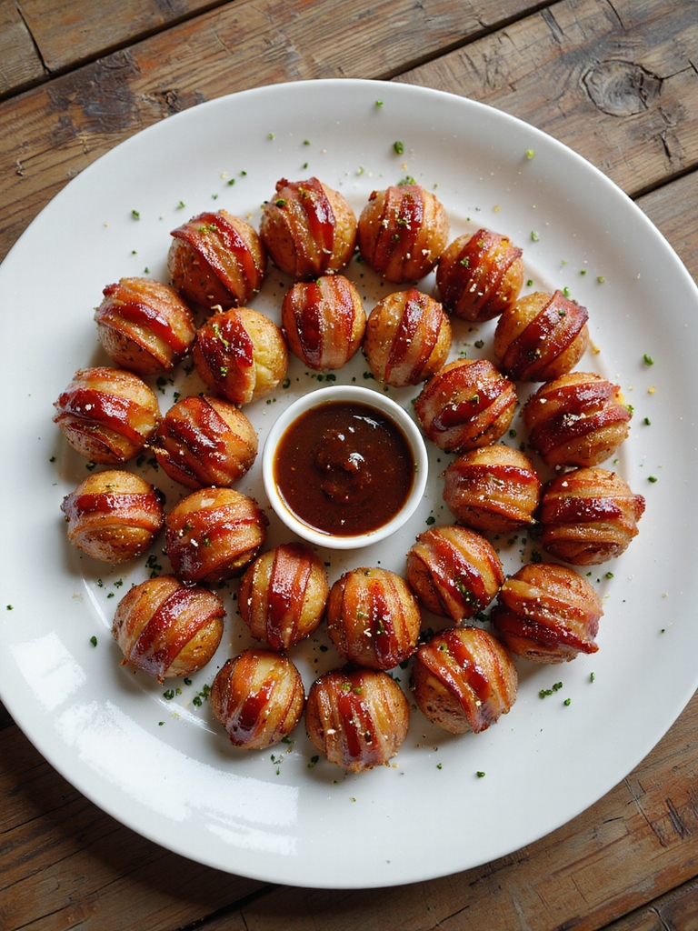 par cooked bacon wrapped potatoes