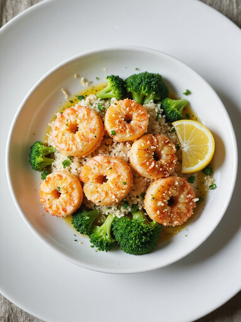 parmesan crusted garlicky shrimp broccoli