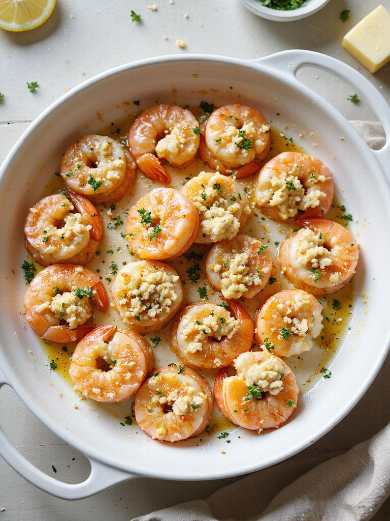 partially assembled stuffed shrimp