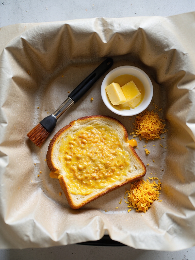 perfectly melty air fryer grilled cheese