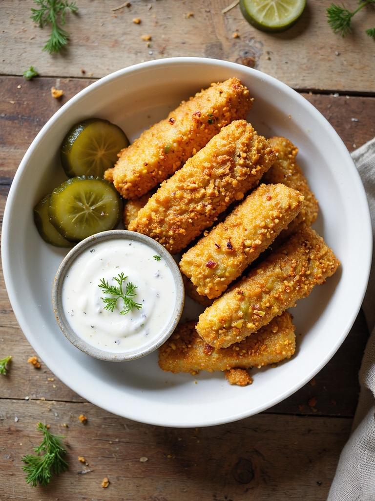 pickle brined crispy vegan tenders