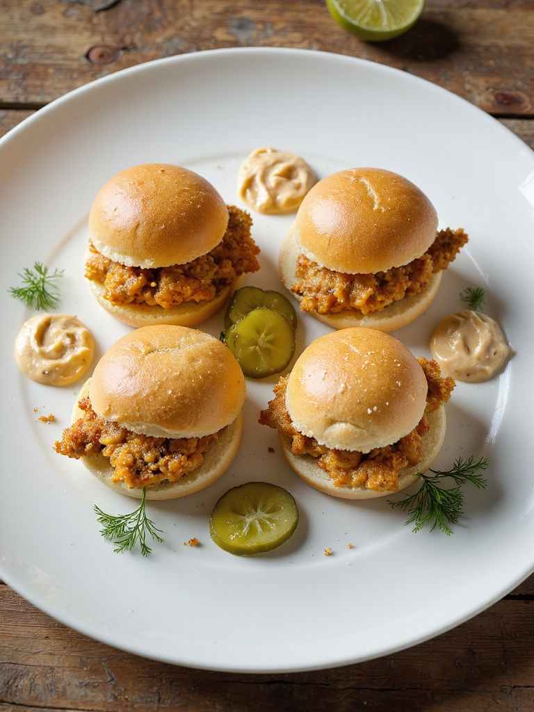 pickle brined panko crusted sliders