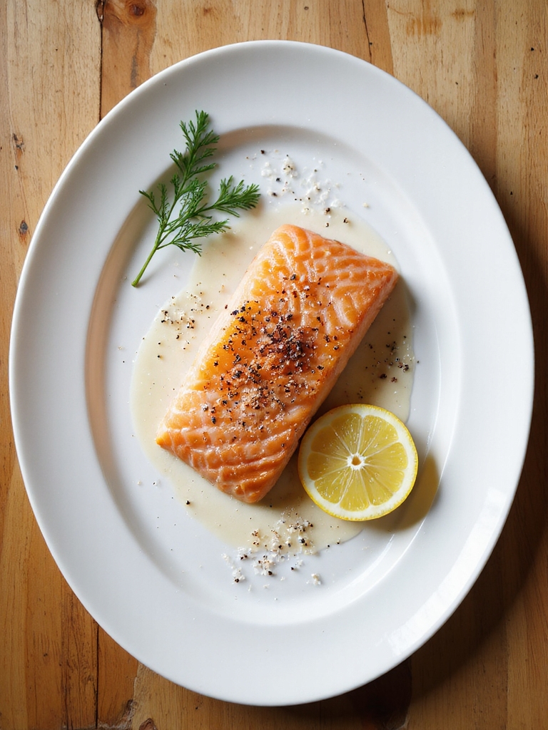 preheated air fried frozen salmon