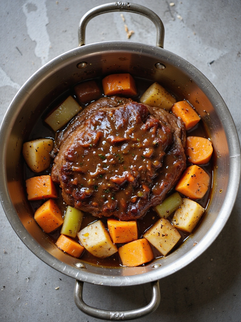 pressure braised chuck roast