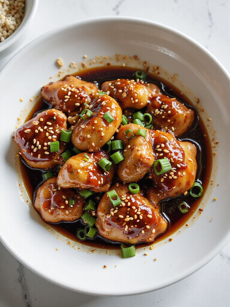 pressure cooked glossy teriyaki chicken