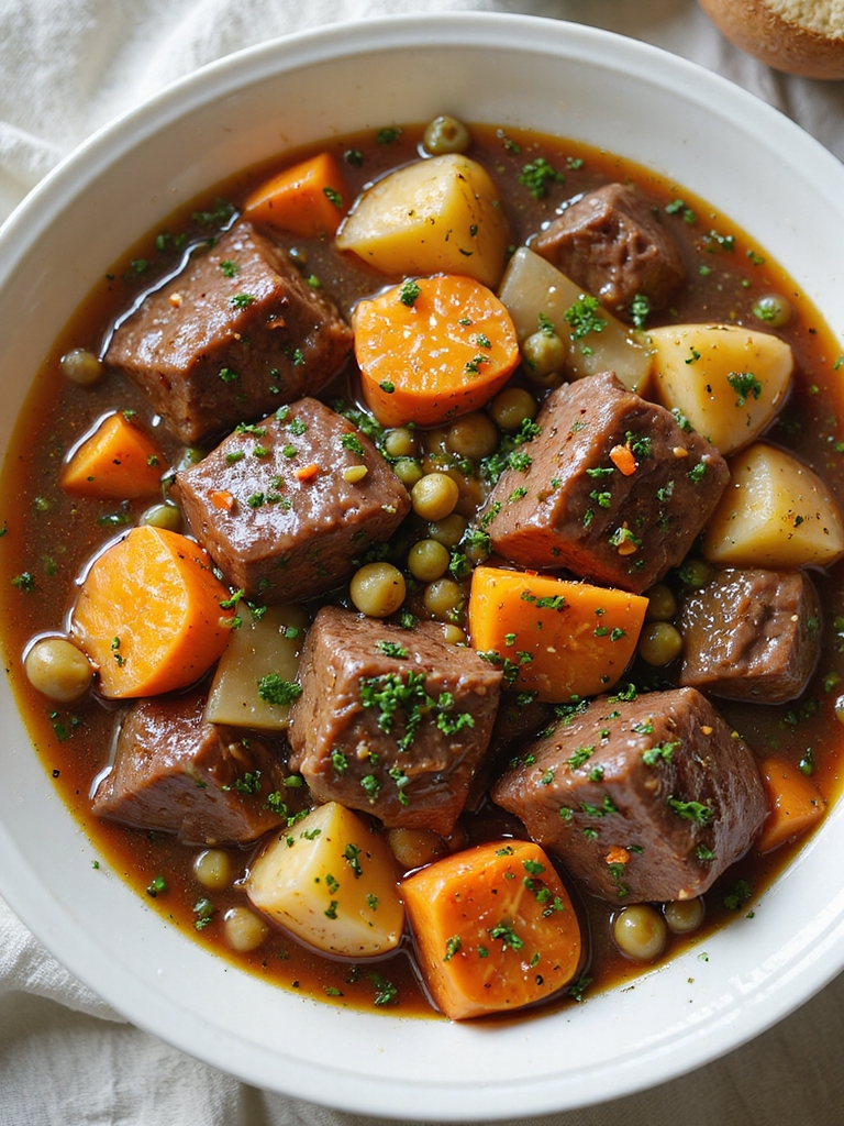 pressure tendered savory beef stew