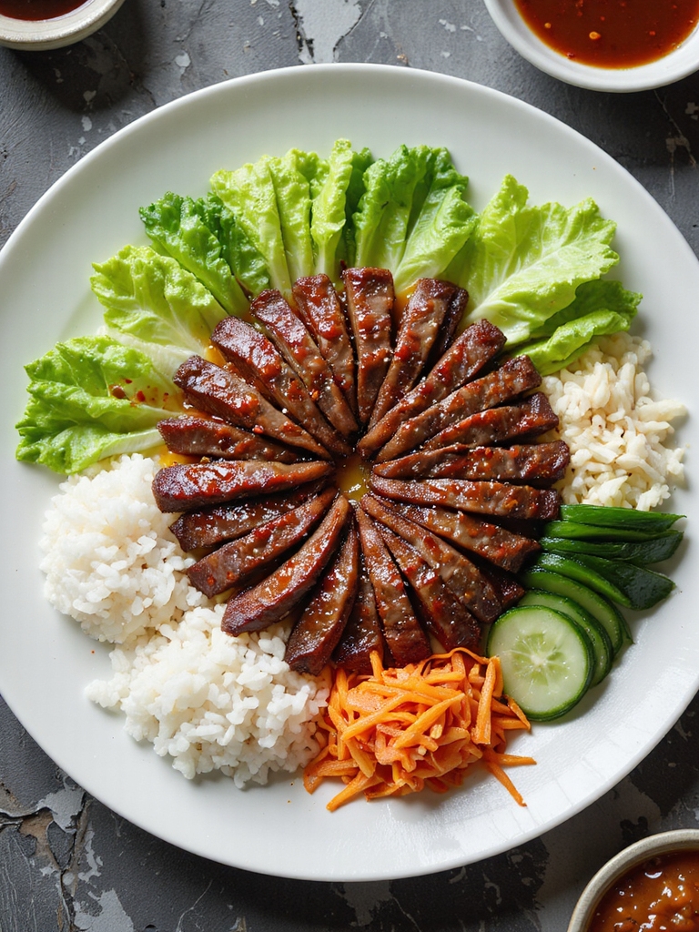 quick caramelized beef lettuce wraps