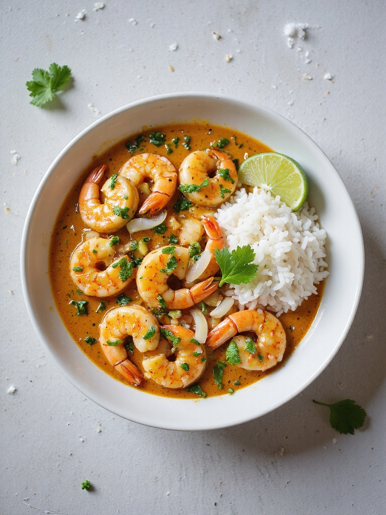 quick coconut curry shrimp